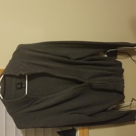 Gray Zip Sweater - Picture 2 of 4